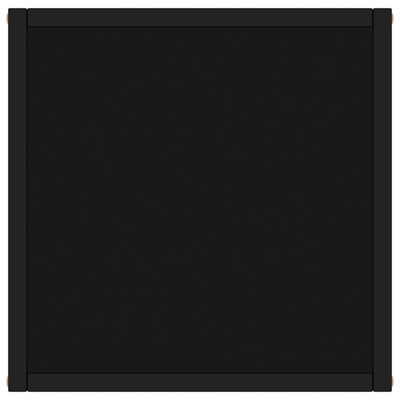 vidaXL Τραπεζάκι Σαλονιού Μαύρο 40 x 40 x 50 εκ. με Μαύρο Γυαλί