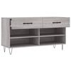 vidaXL Παπουτσοθήκη Γκρι Sonoma 102x35x55 εκ. από Επεξεργασμένο Ξύλο