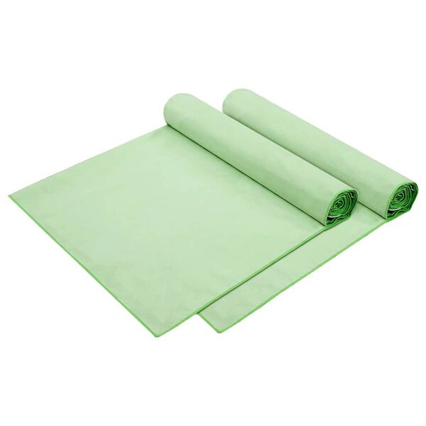 vidaXL Πετσέτες ξαπλώστρας 2 pcs Πράσινο 210 x 75 cm