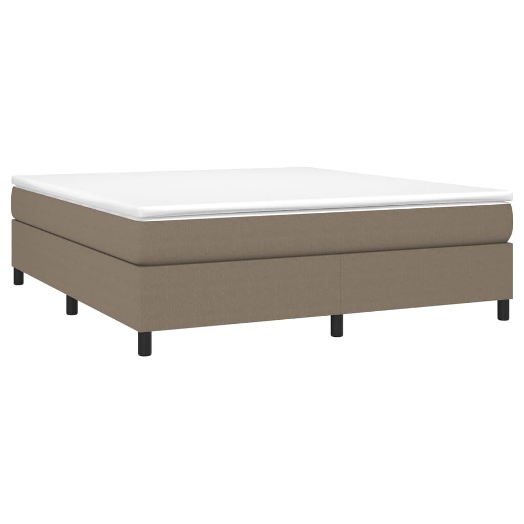 vidaXL Σκελετός Κρεβατιού Χωρίς Στρώμα Taupe 160x200 εκ. Υφασμάτινο