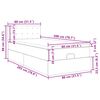 vidaXL Οθωμανικό κρεβάτι με στρώμα Σκούρο καφέ 80x200cm ύφασμα