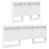 vidaXL Κεφαλάρι Αποθήκης με ράφι Λευκό 120 cm Επεξεργασμένο ξύλο