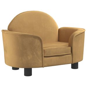 vidaXL Κρεβάτι Σκύλου Καφέ 66 x 40 x 45 εκ. Βελούδινο