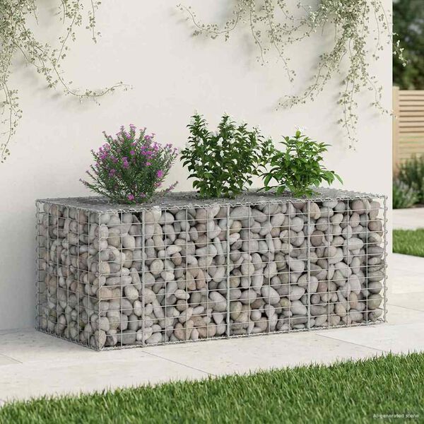 vidaXL &Alpha;&nu;&alpha;&sigma;&eta;&kappa;&omega;&mu;έ&nu;&omicron; &kappa;&rho;&epsilon;&beta;ά&tau;&iota; gabion &Alpha;&sigma;&eta;&mu;ί 140 x 60 x 55 &epsilon;&kappa;