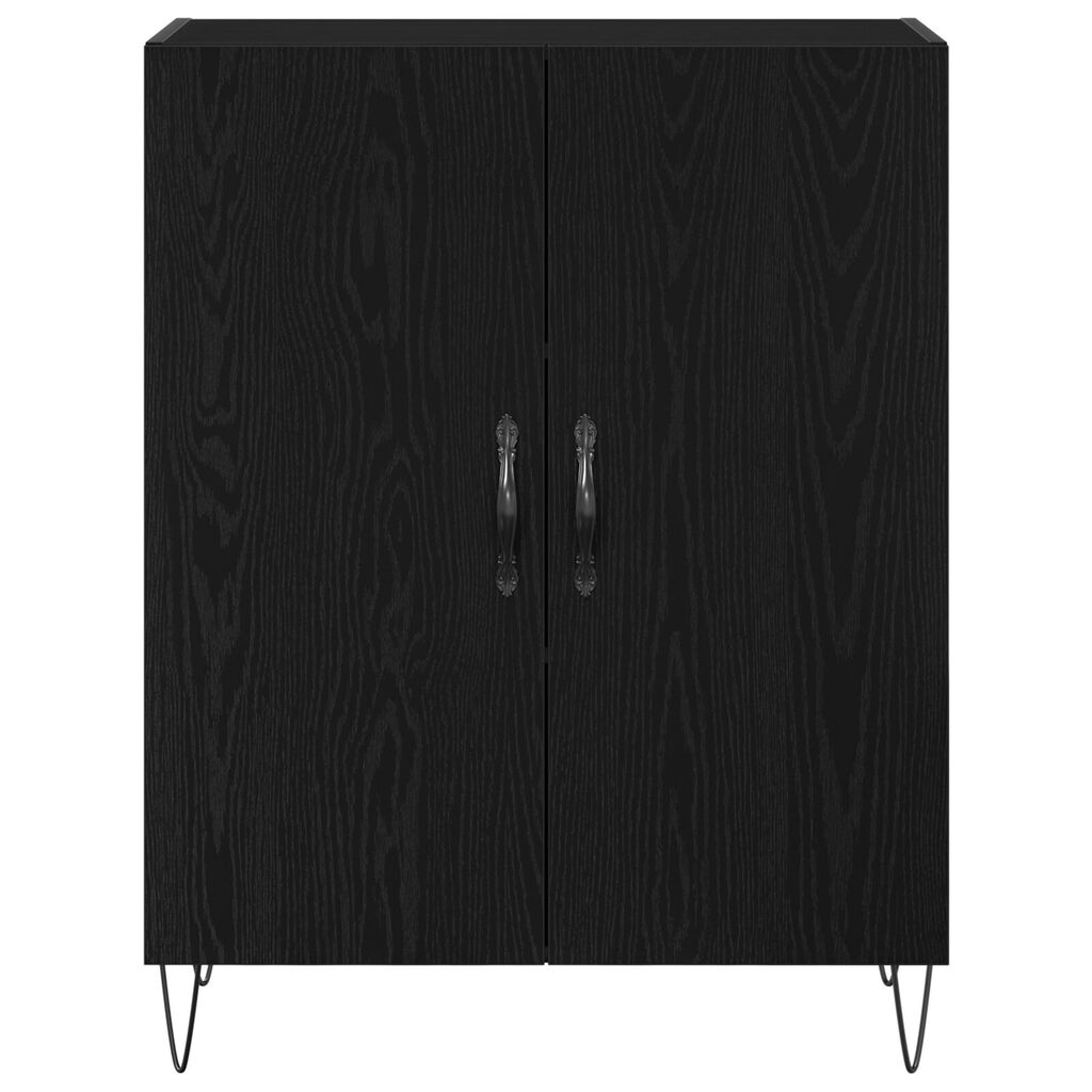 vidaXL Υψηλή Βαθμίδα Μαύρο Δρυς 69,5x34x180 εκ Επεξεργασμένο Ξύλο