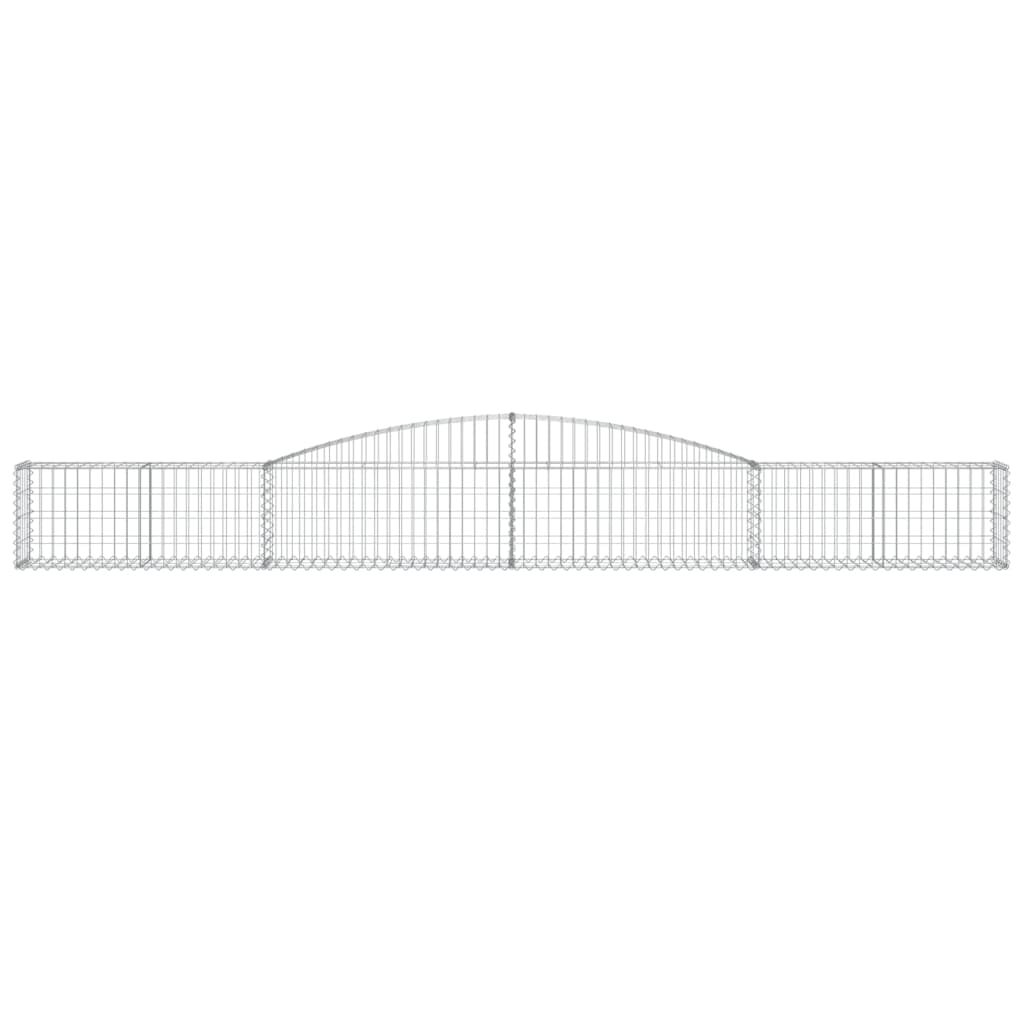 vidaXL Συρματοκιβώτια Τοξωτά 5 τεμ. 400x30x40/60 εκ. Γαλβαν. Ατσάλι