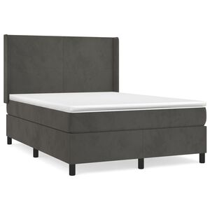 vidaXL &Kappa;&rho;&epsilon;&beta;ά&tau;&iota; Boxspring &mu;&epsilon; &Sigma;&tau;&rho;ώ&mu;&alpha; &Sigma;&kappa;&omicron;ύ&rho;&omicron; &Gamma;&kappa;&rho;&iota; 140x200 &epsilon;&kappa;. &Beta;&epsilon;&lambda;&omicron;ύ&delta;&iota;&nu;&omicron;