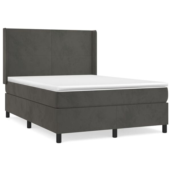 vidaXL &Kappa;&rho;&epsilon;&beta;ά&tau;&iota; Boxspring &mu;&epsilon; &Sigma;&tau;&rho;ώ&mu;&alpha; &Sigma;&kappa;&omicron;ύ&rho;&omicron; &Gamma;&kappa;&rho;&iota; 140x200 &epsilon;&kappa;. &Beta;&epsilon;&lambda;&omicron;ύ&delta;&iota;&nu;&omicron;