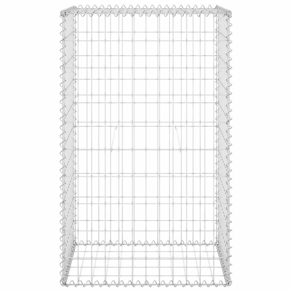 vidaXL Συρματοκιβώτιο Τοίχος 60x50x100 εκ. Γαλβαν. Χάλυβας + Καλύμματα