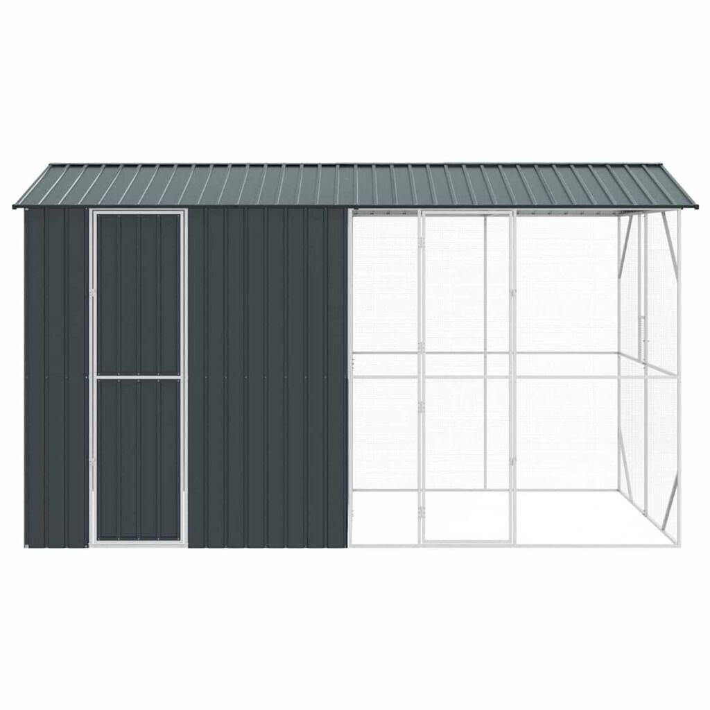 vidaXL Κλουβί Πουλιών Ανθρακί 430 x 208 x 247 εκ Γαλβανισμένος χάλυβας