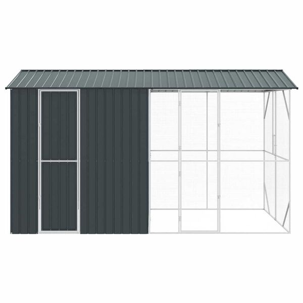 vidaXL Κλουβί Πουλιών Ανθρακί 430 x 208 x 247 εκ Γαλβανισμένος χάλυβας