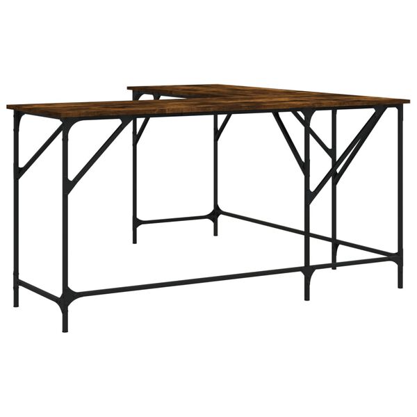 vidaXL Γραφείο Καπνιστή Δρυς 149x149x75 εκ. από Επεξεργασμένο Ξύλο