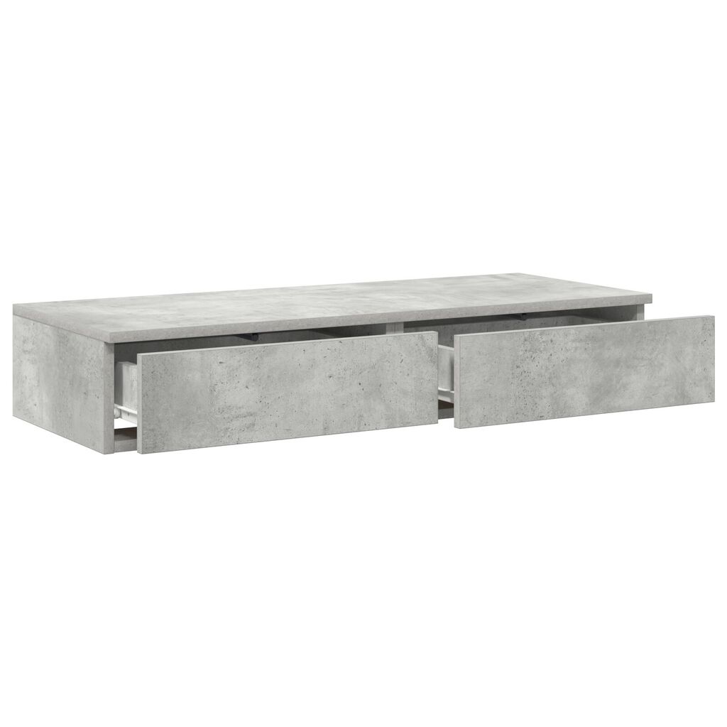 vidaXL Συστήματα Συρταριών Γκρι Σκυρόδεμα 100x36,5x16,5 εκ. Επεξεργασμένο Ξύλο