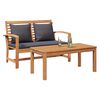 vidaXL Παγκάκι κήπου Φυσικό 110 x 64 x 76.5 εκ Μασίφ ξύλο teak