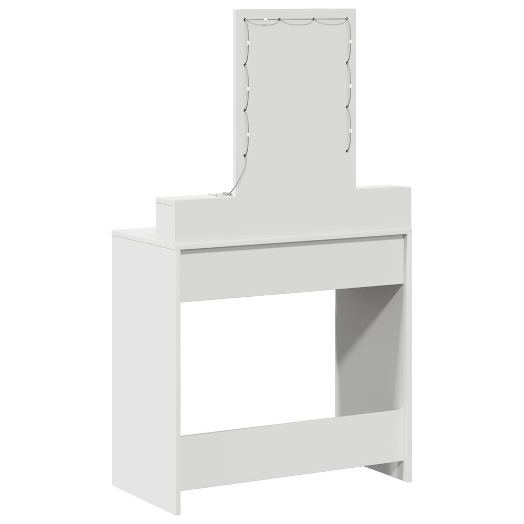 vidaXL Τραπέζι περιποίησης Λευκό 79 x 41 x 140 εκ. Επεξεργασμένο ξύλο