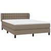 vidaXL &Kappa;&rho;&epsilon;&beta;ά&tau;&iota; Boxspring &mu;&epsilon; &Sigma;&tau;&rho;ώ&mu;&alpha; Taupe 140x200 &epsilon;&kappa;. &Upsilon;&phi;&alpha;&sigma;&mu;ά&tau;&iota;&nu;&omicron;