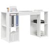 vidaXL Γραφείο με Αποθήκευση με ράφι Λευκό 130 x 50.5 x 75 εκ