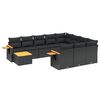 vidaXL Patio Sofa Set 11-&theta;έ&sigma;&iota;&alpha; Black