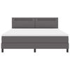 vidaXL Σκελετός κρεβατιού με στρώμα Γκρι 180 x 200 cm Τεχνητό δέρμα