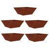 vidaXL &Gamma;&lambda;ά&sigma;&tau;&rho;&alpha; &Kappa;ή&pi;&omicron;&upsilon; 5 pcs &Sigma;&kappa; rusty 40 x 40 x 15 cm