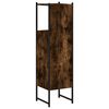vidaXL Ντουλάπι Μπάνιου Καπνιστή Δρυς 33x33x120,5 εκ. Επεξεργ. Ξύλο