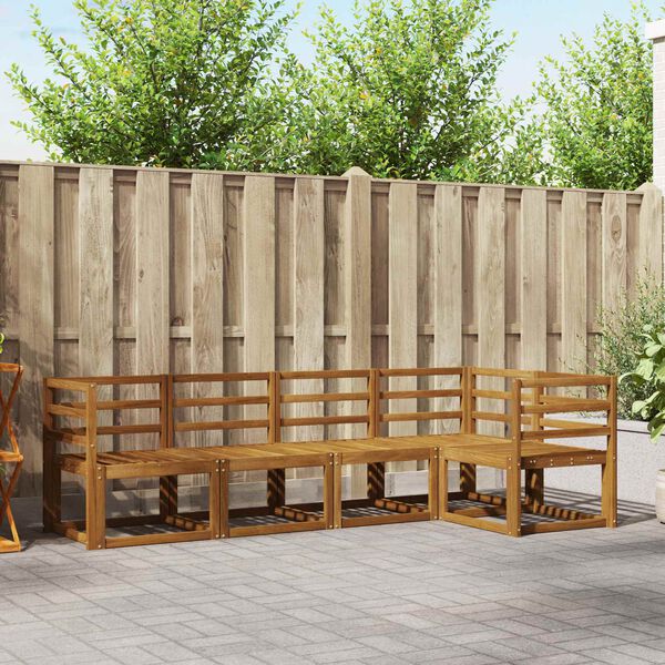 vidaXL &Sigma;&epsilon;&tau; &Kappa;&alpha;&nu;&alpha;&pi;έ &mu;&epsilon; &mu;&alpha;&xi;&iota;&lambda;ά&rho;&iota; 5 pcs &Phi;&upsilon;&sigma;&iota;&kappa;ό &kappa;&alpha;&iota; &Mu;&pi;&epsilon;&zeta;