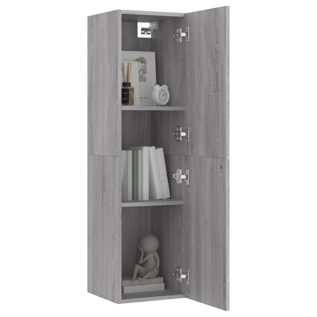 vidaXL Έπιπλα Τηλεόρασης Επιτοίχια 2 τεμ. Γκρι Sonoma 30,5x30x110 εκ.