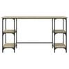 vidaXL Γραφείο Sonoma Δρυς 140x50x75 εκ. Μέταλλο & Επεξεργασμένο Ξύλο
