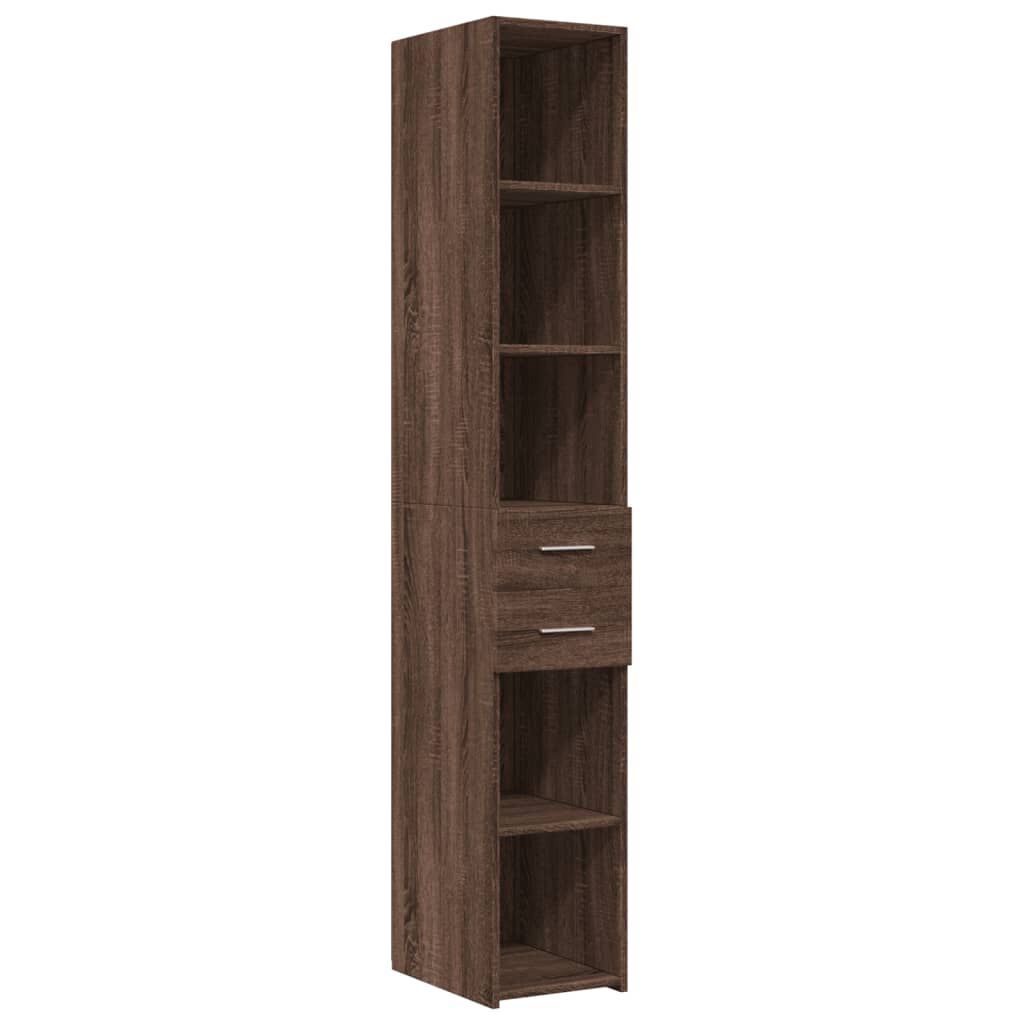 vidaXL Ντουλάπι Καφέ Δρυς 30x42,5x185 εκ. από Επεξεργασμένο Ξύλο