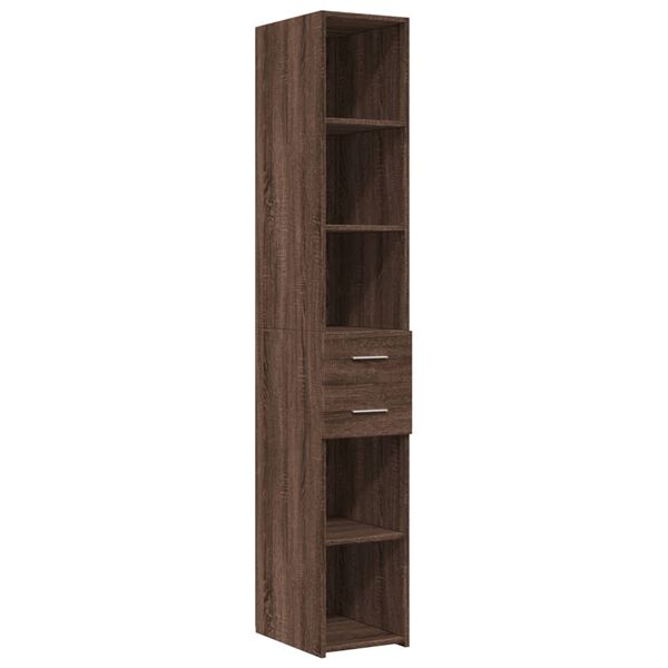 vidaXL Ντουλάπι Καφέ Δρυς 30x42,5x185 εκ. από Επεξεργασμένο Ξύλο