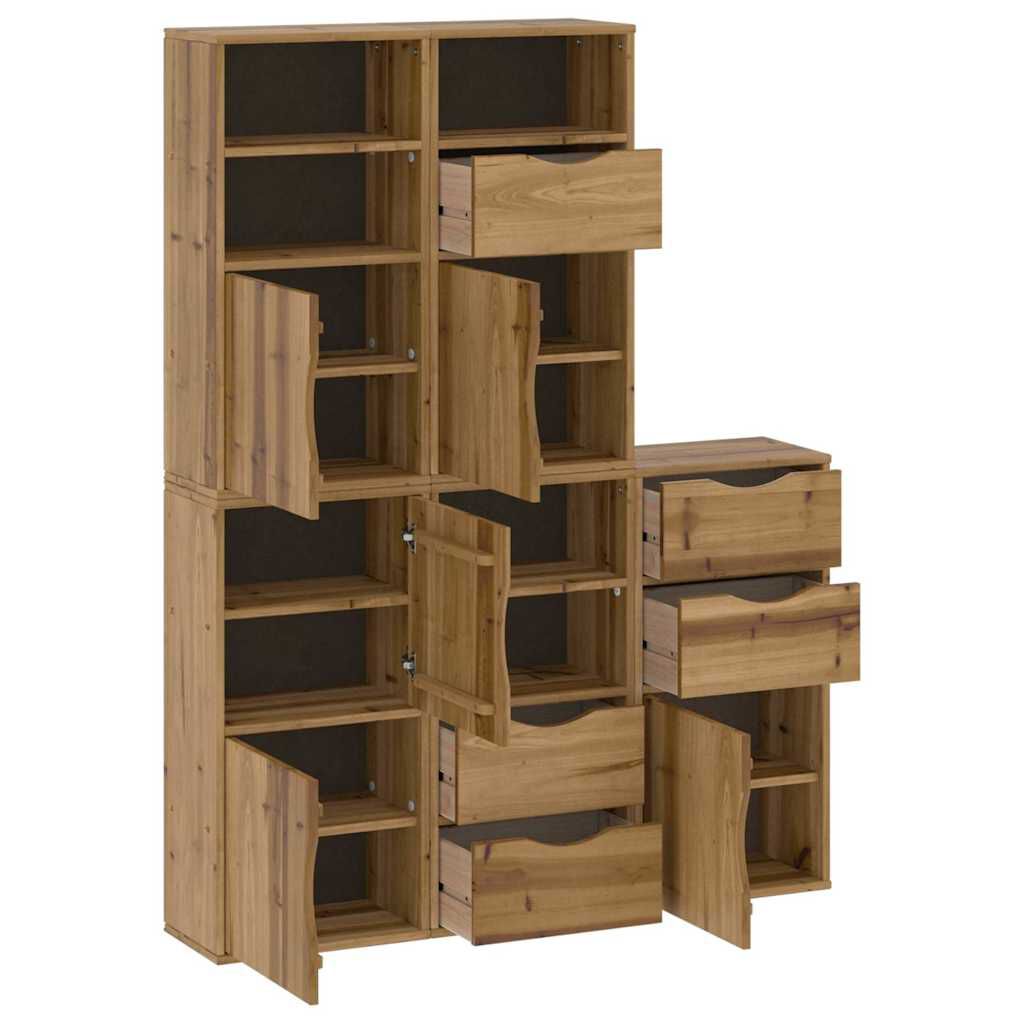 vidaXL Πλαϊνά ντουλάπια 5 τεμ. ODDA 40x24x79 εκ. από Μασίφ Ξύλο Πεύκου