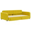 vidaXL Καναπές Κρεβάτι Συρόμεν. Κίτρινος 100x200εκ Βελούδινος Συρτάρια