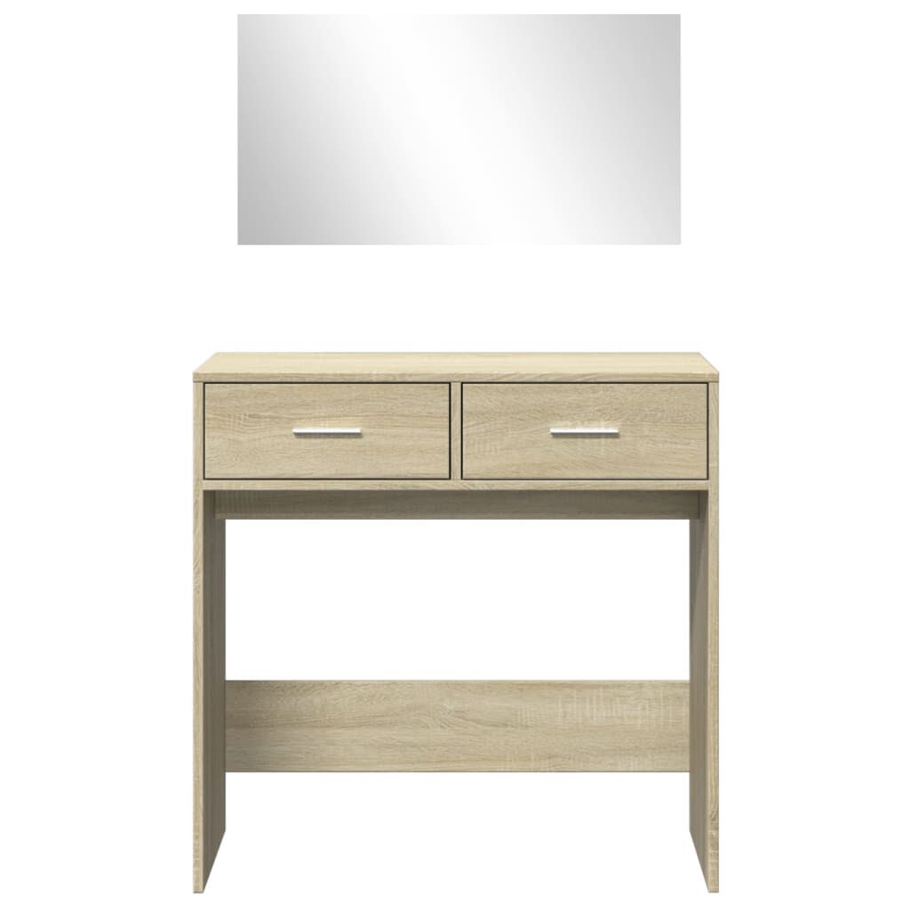vidaXL Μπουντουάρ με Καθρέφτη Sonoma Δρυς 80 x 39 x 80 εκ.