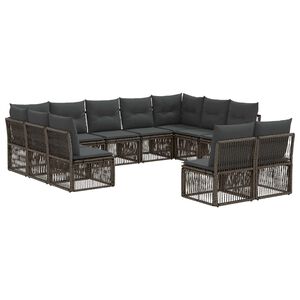 vidaXL &Sigma;&epsilon;&tau; &Kappa;&alpha;&nu;&alpha;&pi;έ &Kappa;ή&pi;&omicron;&upsilon; 11 pcs &Gamma;&kappa;&rho;&iota; &sigma;&upsilon;&nu;&theta;&epsilon;&tau;&iota;&kappa;ό &rho;&alpha;&tau;ά&nu;
