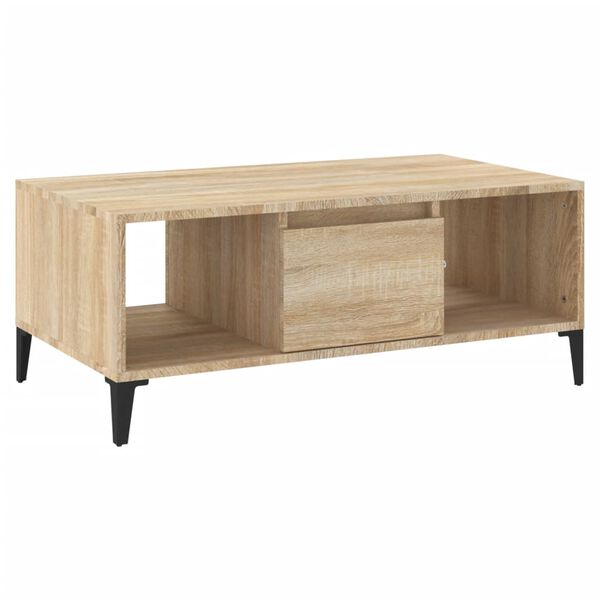 vidaXL Τραπεζάκι Σαλονιού Sonoma Δρυς 90x50x36,5 εκ. Επεξεργασμ. Ξύλο