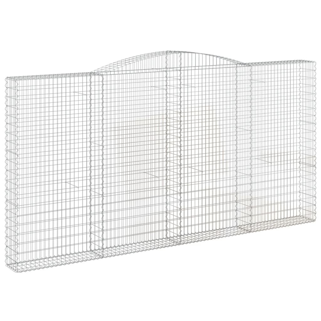 vidaXL Συρματοκιβώτιο Τοξωτό 400x30x200/220εκ. από Γαλβανισμένο Χάλυβα