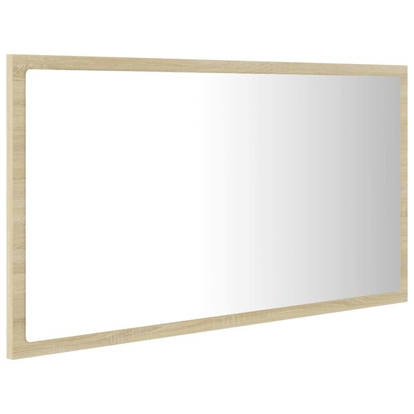 vidaXL Καθρέφτης Μπάνιου με LED Sonoma Δρυς 80x8,5x37 εκ. Ακρυλικός