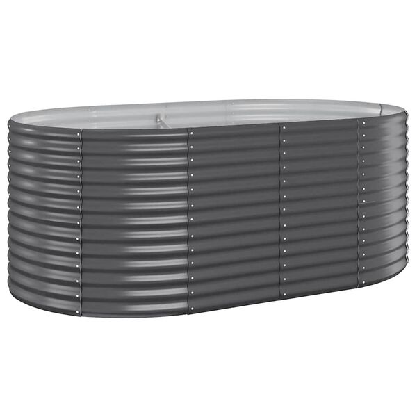 vidaXL Ζαρντινιέρα Ανθρακί 175x100x68εκ Γαλβανισμένος χάλυβας