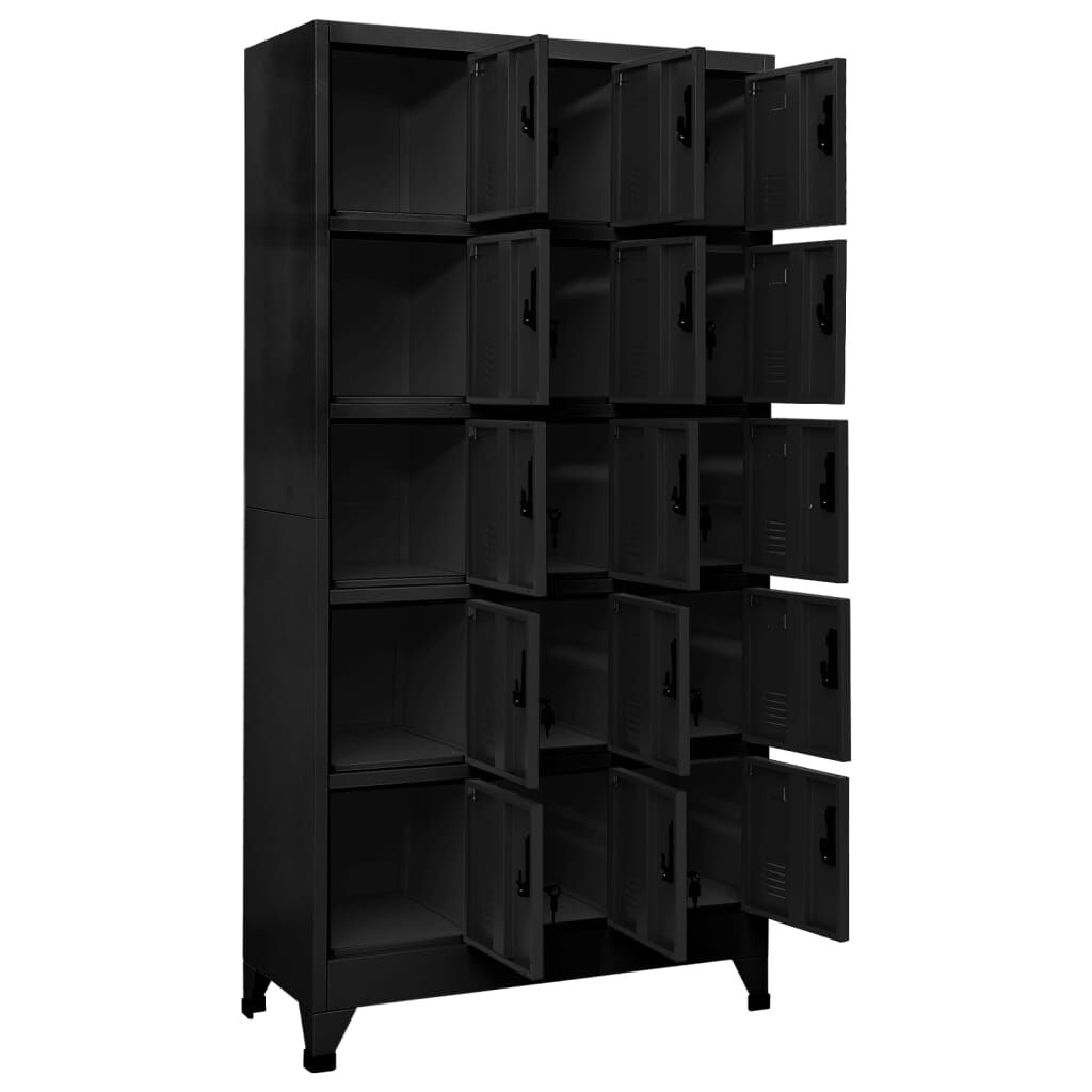 vidaXL Φοριαμός Μαύρος 90 x 40 x 180 εκ. Ατσάλινος