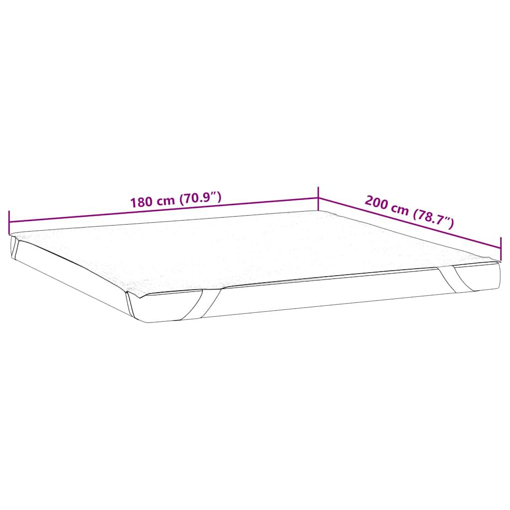 vidaXL Προστατευτικό στρώματος Λευκό 180x200 εκ. Αδιάβροχο