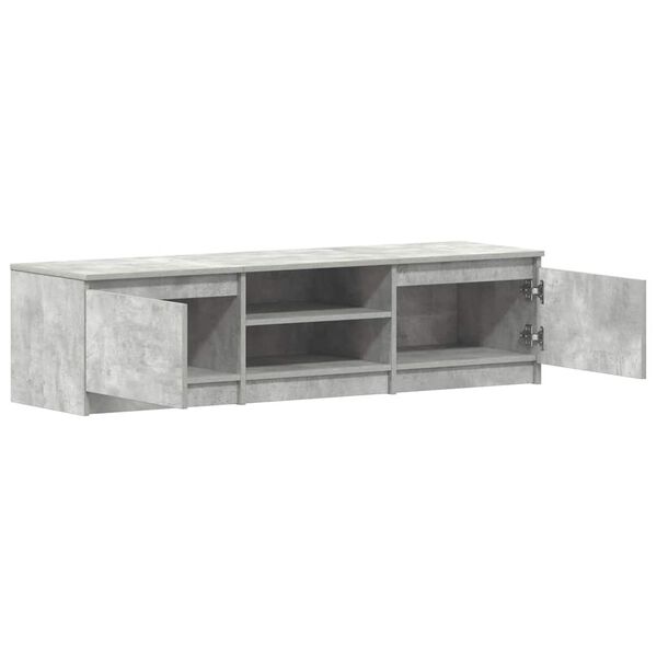 vidaXL Έπιπλο Τηλεόρασης Γκρι Σκυροδέματος 140x40x35,5 εκ. Επεξ. Ξύλο