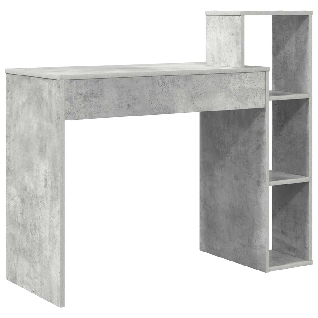 vidaXL Γραφείο Γκρι σκυροδέματος 100 x 40 x 90 cm Επεξεργασμένο ξύλο