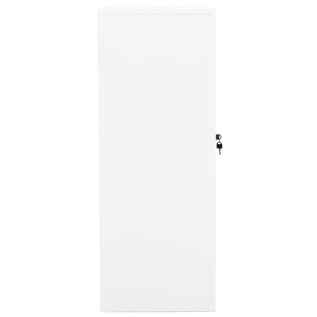 vidaXL Ντουλάπα Γραφείου 90 x 40 x 105 εκ. Λευκή Ατσάλινη
