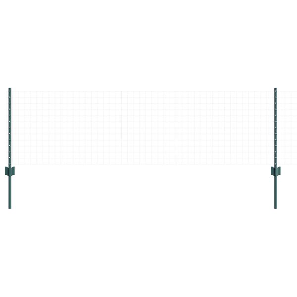 vidaXL Πό posts φράχτη 22 pcs Πράσινο 100 cm Ατσάλι