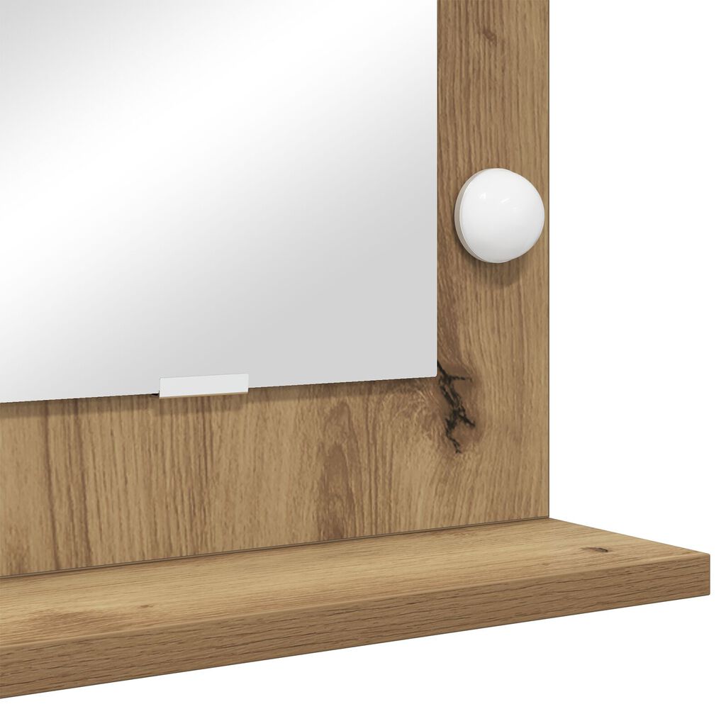 vidaXL Καθρέφτης Vanity με φώτα LED Artisan Oak 100x45x18 εκ.