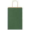 vidaXL Χάρτινες σακούλες 250 τεμάχια με χερούλια Πράσινο 21x11x31 εκ.