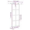 vidaXL Συρόμενη πόρτα με σετ υλικού 76x205 cm από γυαλί&Αλουμίνιο