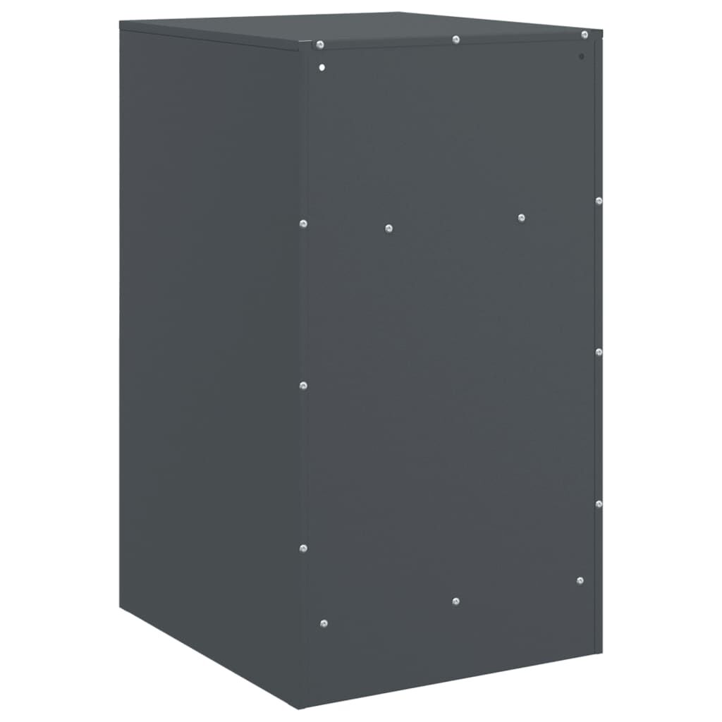 vidaXL Κομοδίνο Ανθρακί 34,5x39x62 εκ. από Χάλυβα