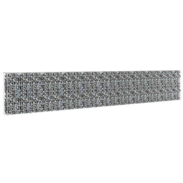 vidaXL Συρματοκιβώτιο Τοίχος 600x30x100 εκ. Γαλβαν.Χάλυβας + Καλύμματα