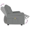 vidaXL Πολυθρόνα Μασάζ Ανακλινόμενη 4 Θέσεων Γκρι από Συνθετικό Δέρμα